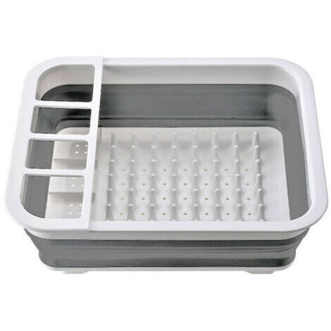 BUNTHAUS Égouttoir à Vaisselle Pliable en Silicone Premium - Gain de Place(grise) (1/5)