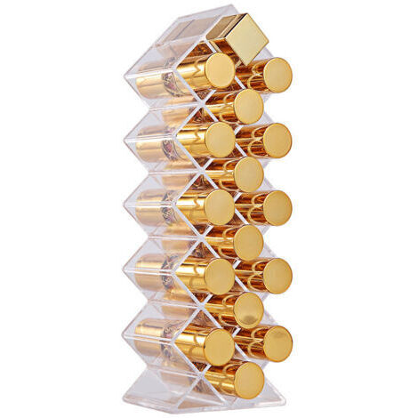 BUNTHAUS Boîte de rangement pour rouge à lèvres, présentoir tour pour brillant à lèvres, boîte de rangement transparente pour rouge à lèvres (1/5)