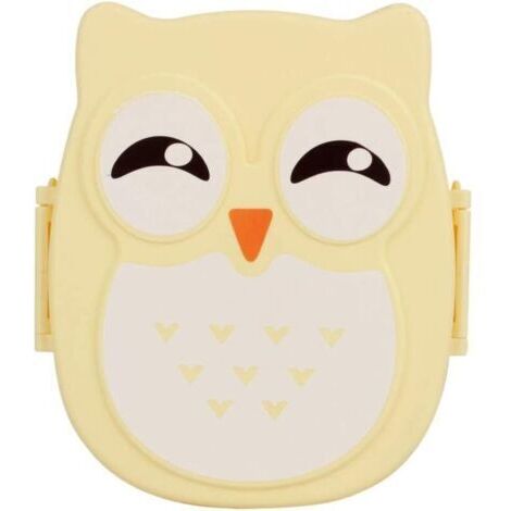 BUNTHAUS Portable Mignon Hibou Rectangulaire Boîte À Lunch Alimentaire Conteneur De Stockage De Fruits Enfants Et Adultes Cadeau De Fête Des Mères, env. 16.8×13×7cm, (1/5)