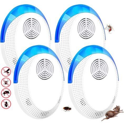 BUNTHAUS Repulsif Souris, Anti Moustique Ultrason, Ultrason Souris Et Rats Appareil Ultrason Anti Souris, Repousse Les Cafards, Fourmis, Rongeurs - 100% Inoffensif (4 Paquets) (1/5)