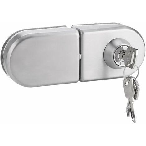 BUNTHAUS Serrure de Porte Sécurité anti-vol de porte en verre Verrou d'acier inoxydable de 1012mm avec des clés Ouvrez/fermez l'utilisation de salle de bains de bureau d'hôtel de maison (1/5)