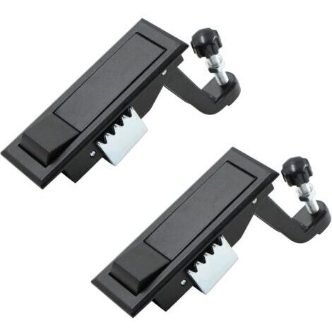 BUNTHAUS 2Pcs Serrure Porte D'Armoire Bouton Poussoir - éLectrique Plat Armoire Meubles PoignéE Meuble Tiroirs Verrouillables Tiroir Camping Caravane Camping-Car Yacht Navire Bateau Noir (1/5)