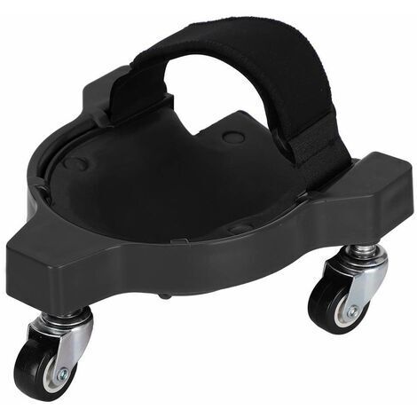 BUNTHAUS Genouillère pour le travail du bois, genouillères roulantes, genouillère coulissante flexible, facile à utiliser pour peindre des carreaux de pose (black)