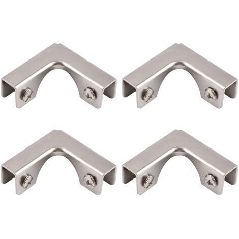 BUNTHAUS Connecteur en acier laminé à froid 4 x 2 voies pour la fixation ou la fabrication d'une vitrine en verre de protection contre le vent pour aquarium de 6 à 10 mm d'épaisseur (1/5)