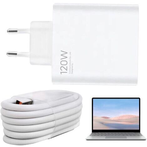 BUNTHAUS Chargeur USB C, Bloc Chargeur Rapide,Tête De Charge Rapide 120W 6A pour Téléphone,Adaptateur De Chargeur avec Câble De Charge 120 W,Accessoires De Produits Électroniques pour Voyage d'affaire (1/5)