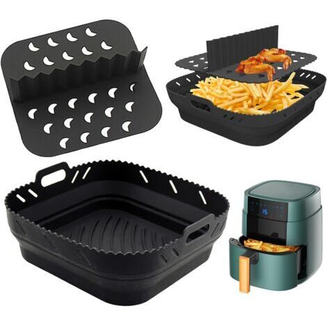 BUNTHAUS Moule en silicone pour friteuse à air chaud COSORI 5,5L XXL/Ninja Speedi 5,7L - Accessoire pour friteuse à air chaud Philips Cosori Ninja Speedi - Accessoires pour friteuse à air chaud (1/5)