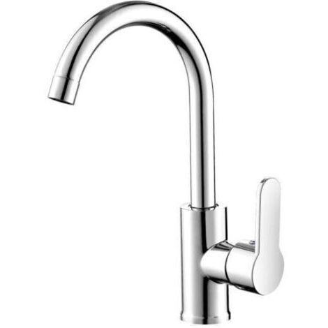 BUNTHAUS Aimoonsa – Robinet cuisine rotatif 360° – Mitigeur monocommande avec hauteur 223 mm – Aérateur démontable – Cartouche céramique 500 000 cycles