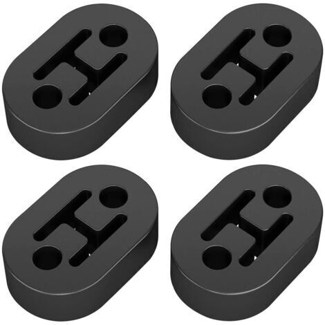 BUNTHAUS 4Pcs cintre d'échappement universel à 2 trous,diamètre du trou 12mm,support de silencieux d'isolation d'échappement de voiture,support de support de silencieux,caoutchouc haute densité (1/5)