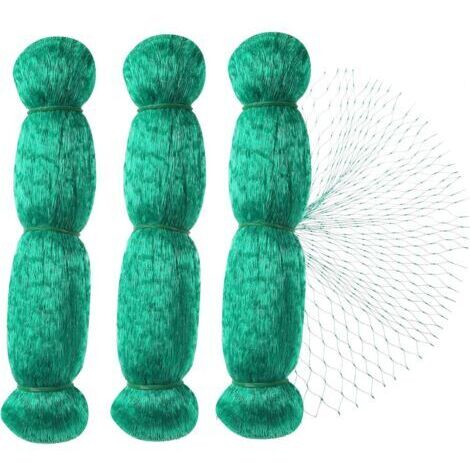 BUNTHAUS Filet Anti Oiseaux,3pcs 2 10m Vert Jardin Oiseau Filet de pour Plante Filet de Protection,Protéger Les Plantes, Les Fruits, Les Fleurs et Les légumes,Maille de 15 mm (1/5)