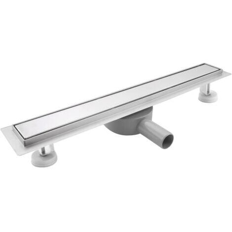 BUNTHAUS Caniveau Douche 60 cm, Panneau 2 en 1, avec 360째 Siphon et Filtre