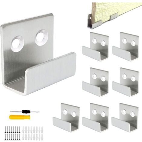 BUNTHAUS 8 Pcs Crochet Mural, Inoxydable Fixation Miroir Mural Charge 50 kg pour Bain Cuisine Crochet Robuste Tuile en Cramique Cadre Photo Prsentoir (1/5)