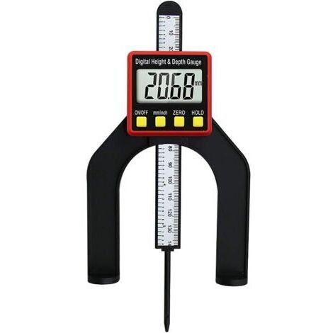 BUNTHAUS Jauge De Profondeur Numérique Jauge De Mesure De La Hauteur De Mesure Du Bois Appareil 2 En 1 Hauteur Outil De Mesure Pour Le Réglage Remises Grooves-AIMOONSA