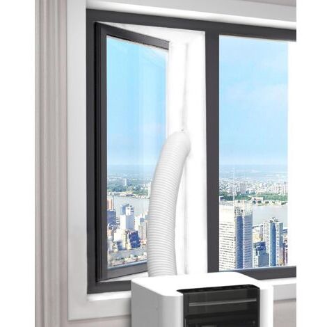 BUNTHAUS AIMOONSA 500CM Kit Joint de Fenêtre Climatisation Mobile, Fonctionne avec Toutes Les Unités de Climatisation Mobiles, Idéal pour Climatiseurs et Séchoirs Mobiles, aucun Perçage