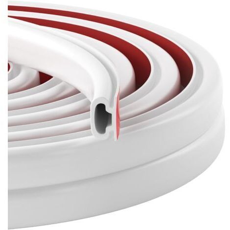 BUNTHAUS Joint Porte Fenetre Isolation et Phonique,Forme D Caoutchouc Joint de Porte(Blanc, 8M) (1/5)