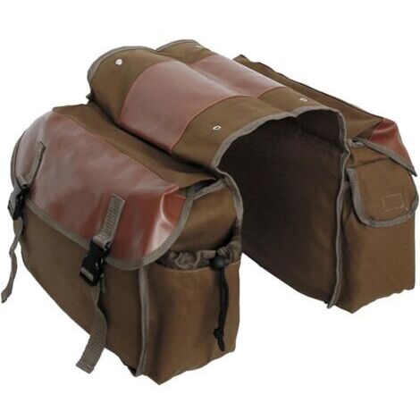 BUNTHAUS Sac de Vélo Rétro Sacoche Porte-Bagages Sac Double de Siège Arrière pour Vélo Moto (1/5)