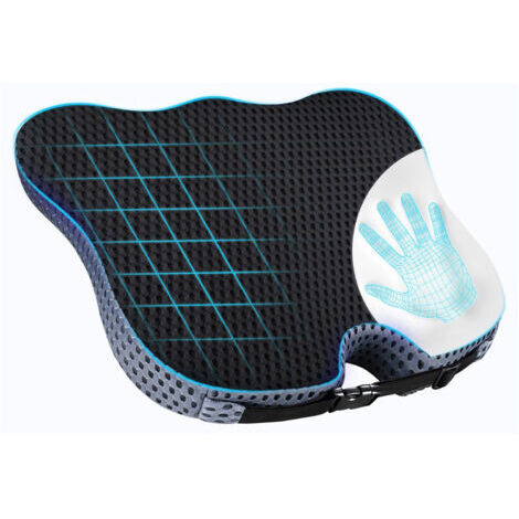 BUNTHAUS Universel Coussin Siege Voiture, Coussin de Voiture Conducteur, Mousse à Mémoire de Forme Coussin de Siège de Voiture Rehausseur Adulte Ergonomique pour Auto D'assise Chaise Bureau Fauteuil