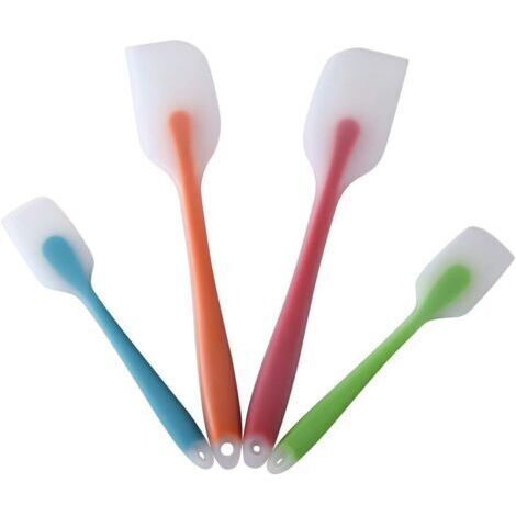 BUNTHAUS Lot de 4 spatules en silicone – Spatule flexible résistante à la chaleur 450F – Ustensiles de cuisine de qualité alimentaire de qualité supérieure (1/4)