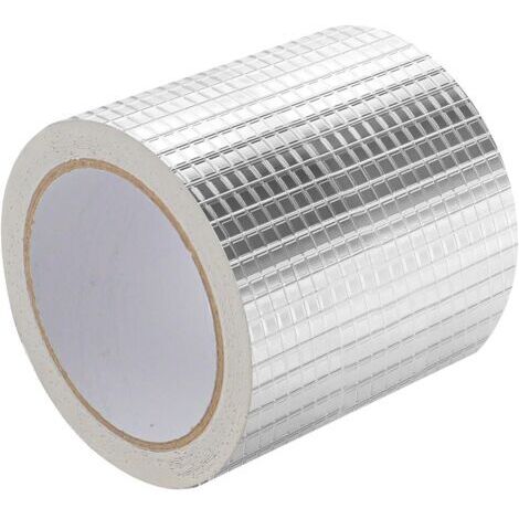 BUNTHAUS Ruban Butyle en Feuille D'aluminium, Scotch Etanche Eau, Ruban Etancheite 10CM × 5M, Scotch Anti Fuite pour Sceller les Fissures dans Gouttières, Tuyaux, Piscines et Toits (1/4)