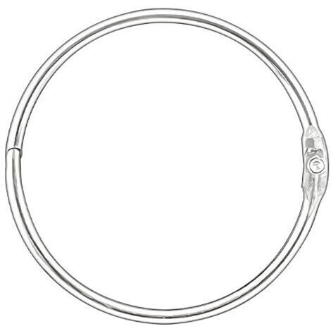 BUNTHAUS 12 Anneaux de Rideaux Douche avec Crochet en Métal – Fabriqués en Italie – Anneau Circulaire ouvrable de 50 mm pour Rideaux, Salle de Bain, Maison, Classeurs – Couleur Métallique (1/4)