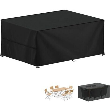 BUNTHAUS Housse Table de Jardin, 200x104x71cm Bâche Salon de Jardin Rectangulaire Housse Protection Salon de Jardin Imperméable Bache Table de Jardin, Anti-UV, 420D Oxford Housse Table Exterieur (1/4)