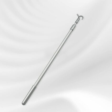 BUNTHAUS Tringle télescopique pour fenêtre - 33 à 60 cm - En alliage d'aluminium - Avec crochet - Pour stores et fenêtres de toit