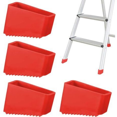 BUNTHAUS Lot de 4 pieds d'échelle en caoutchouc - 50 x 20 mm - Embouts de protection pour échelles - Antidérapants - Pour pieds d'échelle universels - Pour les travailleurs à domicile (1/4)