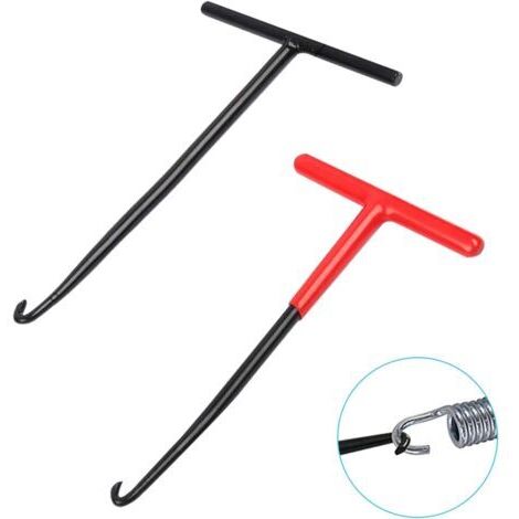 BUNTHAUS 2 pièces crochets de ressort pour échappement, extracteur de ressort pour voiture et moto en acier, crochet de ressort pour frein, outil à crochet en métal avec manche en T pour vélos