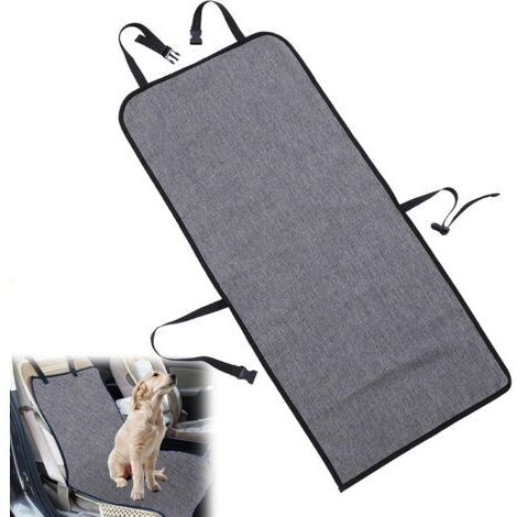 BUNTHAUS Housse Protection Voiture Chien, Imperméable et Antigriffures Housse de Siège Avant de Voiture pour Chiens, Protection de Siège de Voiture pour Animal Domestique (109 x 49 cm, Gris)