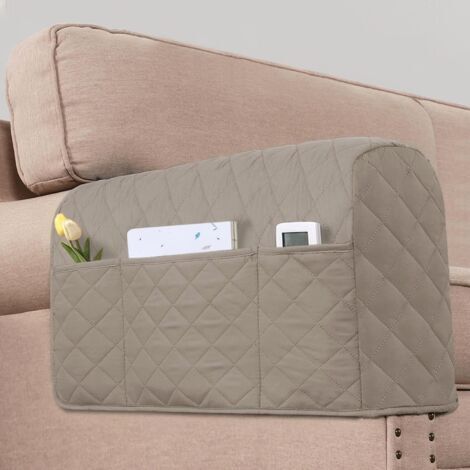 BUNTHAUS Lot de 2 Housses d'accoudoir résistantes à l'eau pour chaises et canapés – Housses d'accoudoir de canapé avec 3 Poches pour téléphone – Protection d'accoudoir de canapé pour Animaux de Compag (1/4)