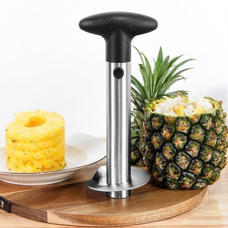 BUNTHAUS Coupe Ananas, Acier Inoxydable, Facile à Nettoyer, Poignée Antidérapante, Coupe Fruit pour les Anneaux de Fruits de Cuisine (1/3)
