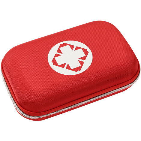 BUNTHAUS Trousse de Secours Vide, Mini Boîte Médical, Complète pour la Voiture, Voyage, Bureau, Randonnée, Sport, Maison, Entreprise (Rouge,1pcs)
