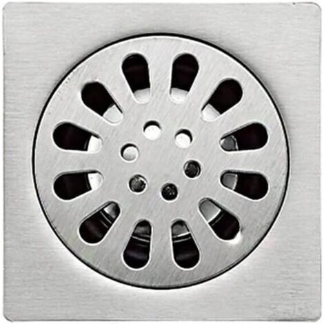 BUNTHAUS Siphon De Sol en Acier Inoxydable Épais Drain De Douche Carré Anti-Odeur pour Salle De Bain1010