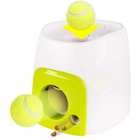 Lanceur Balle Automatique Jouet Chien Interactif, Machine À Balles Tennis pour Animaux Compagnie, Ensoleillé