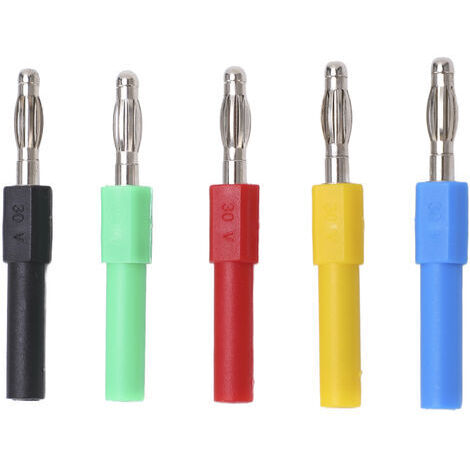 BUNTHAUS Connecteur fiche banane 5 pièces/ensemble J.20012, adaptateur 4mm mâle à 2mm femelle pour multimètre (1/5)