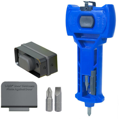 BUNTHAUS Outil de mortaise de loquet de porte intégré, kit d'installation d'outils de burinage pour portes de 1-3/8 pouces ou 1-3/4 pouces d'épaisseur