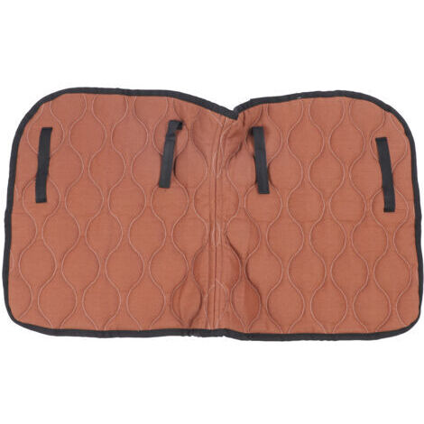 BUNTHAUS Tapis de selle pour chevaux respirant et confortable en tissu professionnel, idéal pour l'équitation, le saut d'obstacles et l'entraînement. Coloris café et noir. (1/5)
