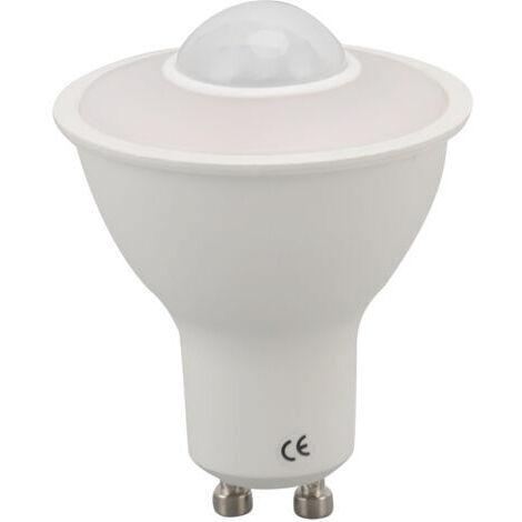 BUNTHAUS Ampoule GU10 infrarouge à détection de présence, de rechange pour plafonnier, couloir ou lampe de porche, lumière chaude 3000K, 5W, 500lm, 100-240V CA (1/5)