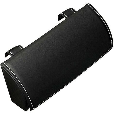 BUNTHAUS Porte-lunettes pour voiture pare-soleil en cuir PU voiture lunettes de soleil étui à lunettes lunettes bote de rangement organisateur pour voiture SUV camion