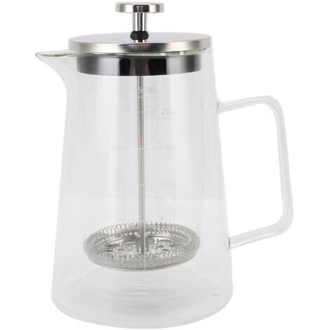BUNTHAUS Cafetière à piston French Press 650 ml, en verre borosilicate à double paroi, idéale pour l'infusion. (1/5)