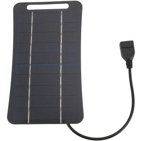 BUNTHAUS Chargeur Solaire Professionnel 5W 5V Monocristallin - Portable, Haute Efficacité, pour Camping (Noir) (1/5)