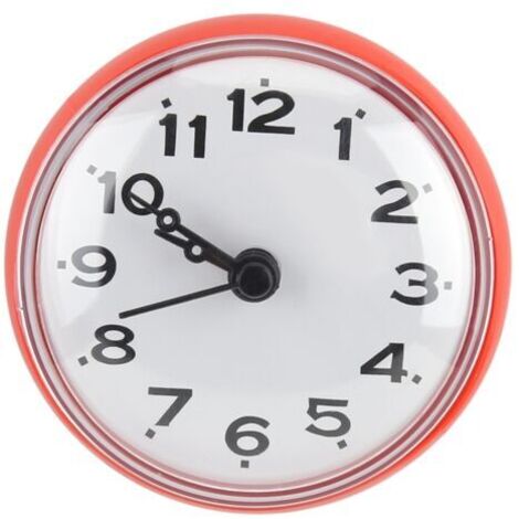 BUNTHAUS tanche Ventouse Mur Fenêtre Miroir Bain Douche Horloge Salle De Bains Accessoires Rouge (1/5)