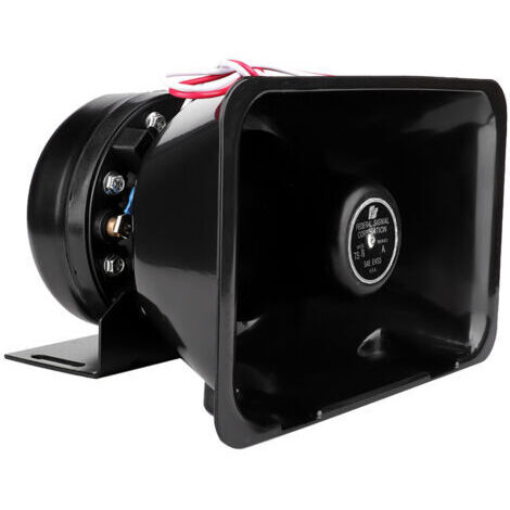 BUNTHAUS Klaxon de voiture, en acier ABS résistant aux chocs, noir, 12 V, 200 W, pour voiture (1/5)