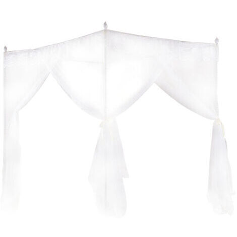 BUNTHAUS Moustiquaire de lit princesse luxe 150x200 cm3 ouvertures latéralesMaille respirante en polyesterFacile à laver en machine