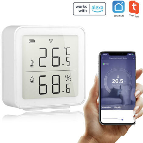BUNTHAUS Capteur de Température Intelligent Sans Fil WiFi - Compatible avec Tuya/Alexa - pour Automatisation Domotique (1/5)