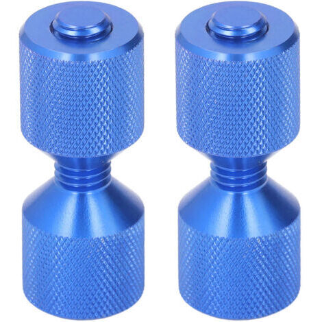 BUNTHAUS Lot de 2 goupilles d'alignement de bride en aluminium anodisé, 1‑1/8 po, à double trou, pour brides de 0,5 à 14 po, 150 lb, bleues (1/5)