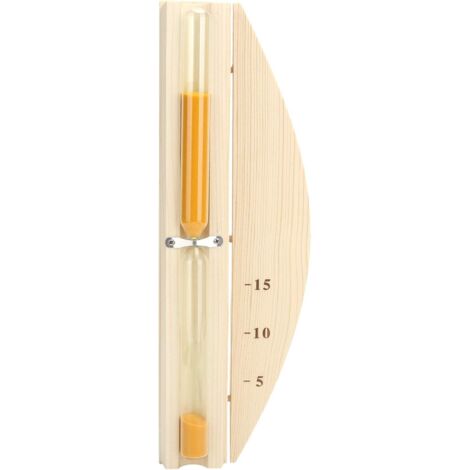 Sablier Sauna en Bois Sauna Hourglass Accessoire de Sauna 15 Minutes Sauna Room Sable Horloge Minuterie en Verre Sablier en Bois Mural (1/5)