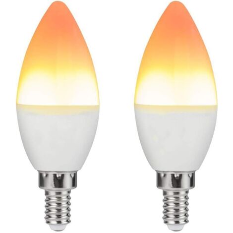 2Pcs Ampoule Flamme LED Flamme Effet Scintillant Ampoules De Feu Exterieur A Lenvers Ampoule Lampe Decoration Vintage pour Festival Hotel Bars Decoration De La Maison Veilleuse,E14 (1/5)