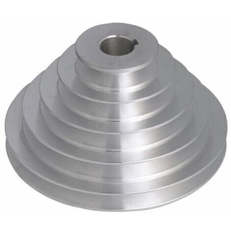 Aiperq – Poulie en aluminium à 5 plis – Diamètre intérieur 19 mm – Diamètres extérieurs 54-150 mm – Pour courroies trapézoïdales type A (1/5)