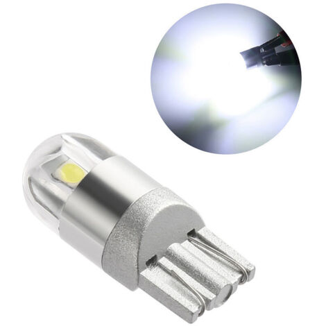 10Pcs Blanc T10 3030 2SMD LED Ampoules de Voiture Lampe Haut illuminum led feu de position Veilleuses led clignotant pour ampoule plaque led veilleuse moto(lumière blanche) (1/5)