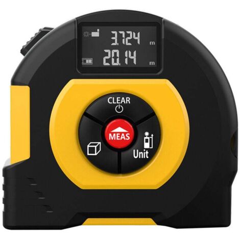 Télémètre Laser 2 en 1, Mètre Ruban de 5M Rechargeable, Outil de Mesure Mobile et Laser de 60M, Distance/Zone/Mesure de Volume (1/4)